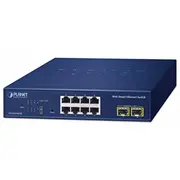 Planet 8-Port Web Smart Switch Gs-2210-8T2S  Gs 2210 8T2S 10/100/1000T 2-Port komutators