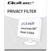 Qoltec 51055 display privacy filters Frameless filter 54.6 cm 21.5Quot 5901878510552 