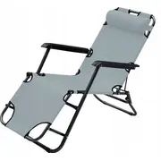 Royokamp Level multi-position armchair with headrest grey  5902431032245 Cz21010 Dārza mēbeles
