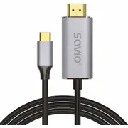 Savio Usb-C Male - Hdmi 2M Silver 5901986047674  Cl 171 Savkabelcl-171 Usb kabelis