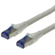 Secomp Roline - Patch-Kabel Rj-45 M 90 0M Sftp  Pimf Cat 6A gepresst Solid glatt halogenfrei Grau 21.15.0879