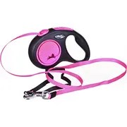 Smycz Flexi automatyczna New Neon S taśma 5 m kol. różowy  4000498032022 109294 209316 99997 Dlzflxsmy0062