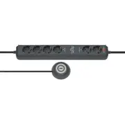 Steckdosenleiste Eco-Line Brennenstuhl  6Fach 1 5M Fuszsch 1159560516 Zubr-060 elektrības pagarinātājs