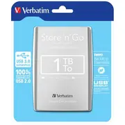 Verbatim Store n Go 2 5  1Tb Usb 3.0 silver 53071 Ārējais cietais disks