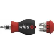 Wiha Stubby screwdriver 1/4AposApos  with bit magazine Black/Red 7 double bits 43613 4010995436131 Joinedit63610348