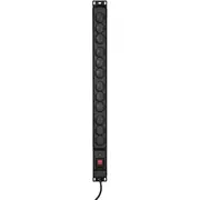 Activejet Combo 12 socket power strip 5M black  Combo/12Gn/5M/Cz elektrības pagarinātājs