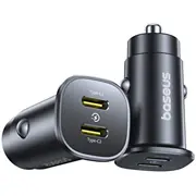 Auto atrais ladetajs Gotrip 30W 12-24V 2Xusb-C Pd  melns 6932172687243 C00072300123-01 iekārtas lādētājs
