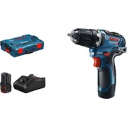 Bosch cordless drill Gsr 12V-35 Professional  12Volt Blue / black L-Boxx 2X Li-Ion battery 3.0Ah 06019H8002