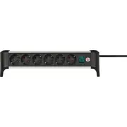 Brennenstuhl 1391040600 power extension 3 m 6 Ac outlets Indoor Black  Silver 4007123677542 elektrības pagarinātājs