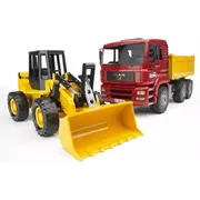 Bruder Man Tga Truck wit h loader  Br 02752 Rotaļu auto un modeļi