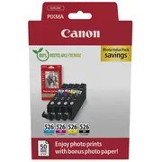Canon Cli-526 Bk/C/M/Y Photo Value Pack  4540B019