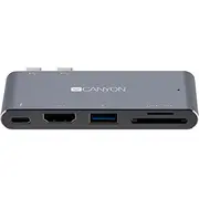 Canyon  Ds-5 Multiport Docking Station with 5 port Space Gray 5291485006129 Cns-Tds05Dg dock stacijas Hdd adapteri
