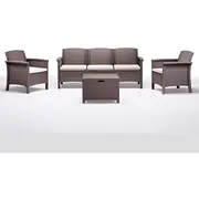 Darza mebelu komplekts Set Venezia 3 bruns 8003723391686  Dārza mēbeles