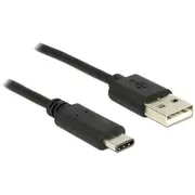 Delock 0.5M  Usb2.0-A/Usb2.0-C Usb A C black Kabel 83326 adapteris