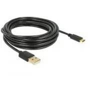 Delock 4M Usb A C Male Black 83669  De kabelis