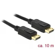 Delock 84862 10M Displayport Black Displayport-Kabel  De kabelis video audio