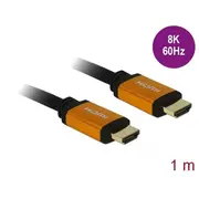 Delock Hdmi Cable v2.1 8K 60Hz black 1M  De 85727 kabelis video audio