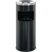 Durable Papierkorb Safe mit Ascher rund schwarz  333201
