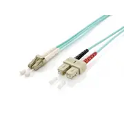 equip 255319 Lwl Patchkabel Lc/Sc 50/125Μ duplex Om3 0.50M turkis  kabelis vads
