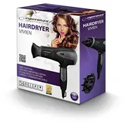Esperanza Ebh005K Hairdryer 2200W Ionization  diffuser - Vivien Black Matu fēns