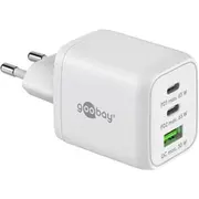 Goobay Multiport Gan Adapter 65Watt 2Xusb-C  1Xusb-A Hvid 64754