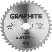 Graphite Tarcza do pilarki  widiowa 235 x 30 mm 40 zebow 55H692 5902062500960 Joinedit23937820