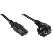 Inline 16655M Netzkabel Schuko-Stecker 90  auf C13 Buchse 10M black elektrības pagarinātājs