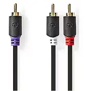 Kabelis Nedis 1X Rca - 2X Subwoofer 3M 5412810335688  Cabw24000At30 kabelis video audio