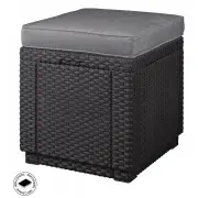 Keter Darza kresls/uzglabasanas kaste Cube ar spilvenu peleks 29192157939  8711245128986 Dārza mēbeles