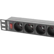 Lanberg Pdu-09E-0300-Bk listwa zasilajaca Rack Pdu 1U 16A  9X uni-schuko 3M czarna 5901969421620