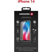 Swissten Ultra Durable Full glue / Face Tempered Glass Aizsargstikls Apple iPhone 14 Melns  64701908 aizsardzība ekrānam mobilajiem telefoniem