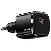 Usams T34 Us-Cc118 Mini Tīkla lādētājs 20W 1X Usb-C Plug Type-C Pd3.0 Ātrs iPhone 11 12 13 Melna  Cc124Tc01 Usa000813 iekārtas