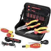 Wiha Wallbox installation tool set Red/Yellow  23 pieces incl. functional bag 45289
