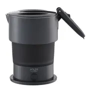 Adler Silicon Travel Kettle  Ad 1377 600 W 0.6 L Grey 1377G 14637145 g ad1377g Elektriskā Tējkanna