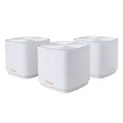 Asus Xd5 EuUk 3Pk Router Zenwifi 802.11Ax  5742402 Mbit/S 10/100/1000 Ethernet Lan Rj-45 ports 1 Mu-Mimo Yes No mobile br 90Ig0750 Mo3B20 Nwrt-144 3Pk-White White komutators