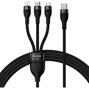 Baseus Flash Series Ii Usb Type C  A cable - Lightning micro 100 W 1.5 m black Cass030201 6932172608774 kabelis