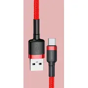 Baseus Micro Usb Cafule 1.5A 2M Red  black 6953156280373 46791-Uniw Camklf-C91 kabelis