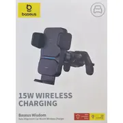 Baseus Wisdom induction charger car phone holder for sticky note black Cgzx000001  6932172605568 90966-Uniw Mobilo telefonu turētāji