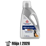 Bissell  Crosswave Pet Pro Oxy Multi-Surface formula Cleaning Solution 2 L 4019M 11120278736 aksesuārs putekļsūcējam