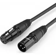 Cable Xlr female to male Ugreen Av130 1M Black  20708B 6957303802425 kabelis video audio