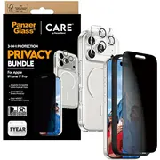Care by Panzerglass Flagship Privacy 3W1 etuiszklo prywatyzujacelens iPhone 17 Pro  Cr41097 5715685027437 Pan001263-0 maciņš apvalks mobilajam telefonam