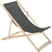 Classic beech lounger Greenblue Gb183M Melange black  czarny