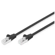 Digitus - Patch-Kabel Rj-45 M bis 10 0M Sftp  Pimf Cat 6 halogenfrei geformt ohne Haken Schwarz Db-160144-100-S Db 160144 100 S tīkla kabelis