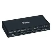Equip Hdmi Splitter 2.0 2 Port Ultra Slim 4K/60Hz schwarz  332716 33271607101 dock stacijas Hdd adapteri