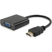 Equip Hdmi-Vga Adapter with Audio black  11903607 adapteris