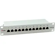 Equip Patchpanel 12X Rj45 Cat6A 10 Ftp 1He Premium hellgrau  326523