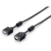 Equip Vga Hd15M/Hd15F with ferrite core 15M cable black  118805 kabelis video audio