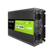 Green Cell Powerinverter Lcd 12 volt 2000W/40000W car inverter with display - pure sine wave  Invgc12P2000Lcd Strāvas pārveidotājs Power Inverter