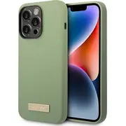 Guess Guhmp14Xsbpla iPhone 14 Pro Max 6.7 zielonykhaki hard case Silicone Logo Plate Magsafe  150619-Uniw 3666339070496 Gue002915 Gue002915-0 maciņš apvalks mobilajam telefonam