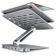 Hmc-Stnd Usb hub 6In1 Alu stand for laptop  Hmc Stnd Zuus-700 dock stacijas Hdd adapteri
